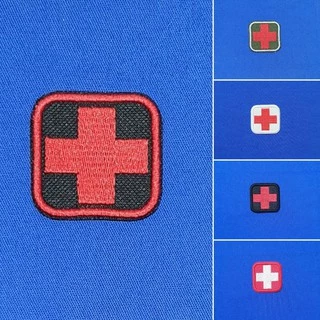 Patch Cruz Vermelha - Bordado 4,5cm x 4,5cm