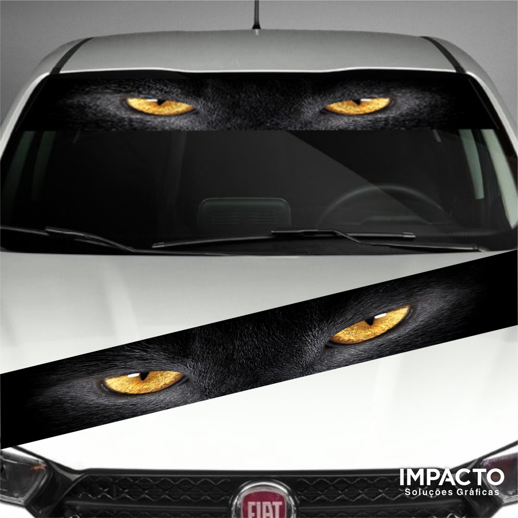 Olhos De Gato Adesivo Premium Parabrisa Tuning Criativo | Shopee Brasil