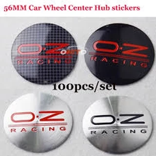 Calota OZ Racing para centro de roda,kit c/4pçs,56mm,feito de alumínio auto-colante
