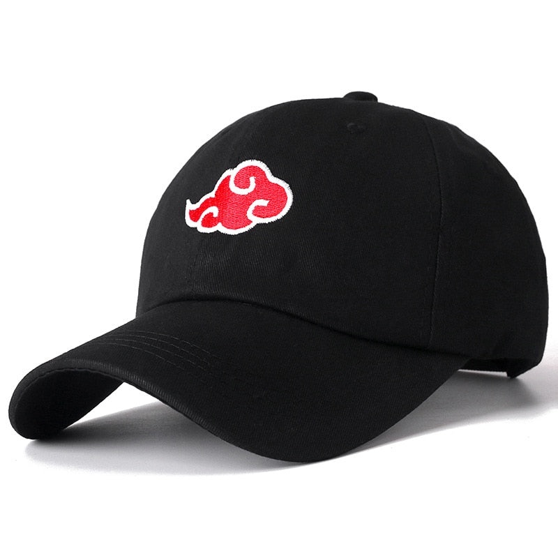 Boné Akatsuki Nuvem Anime Naruto Bordado Aba Curva - AUTHENTIC