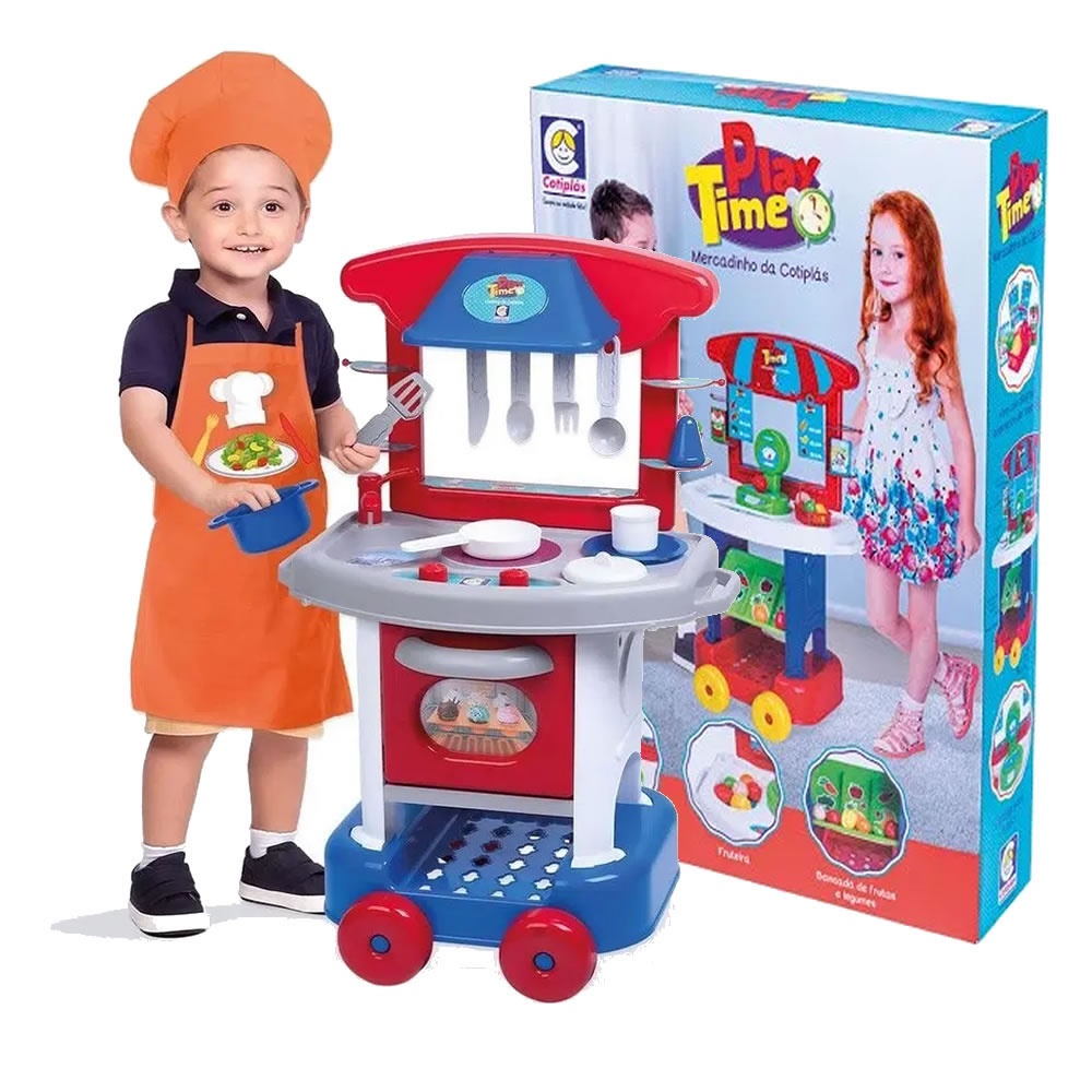 Cozinha Infantil Masculino Completa Acessorios Fogao Forno | Shopee Brasil