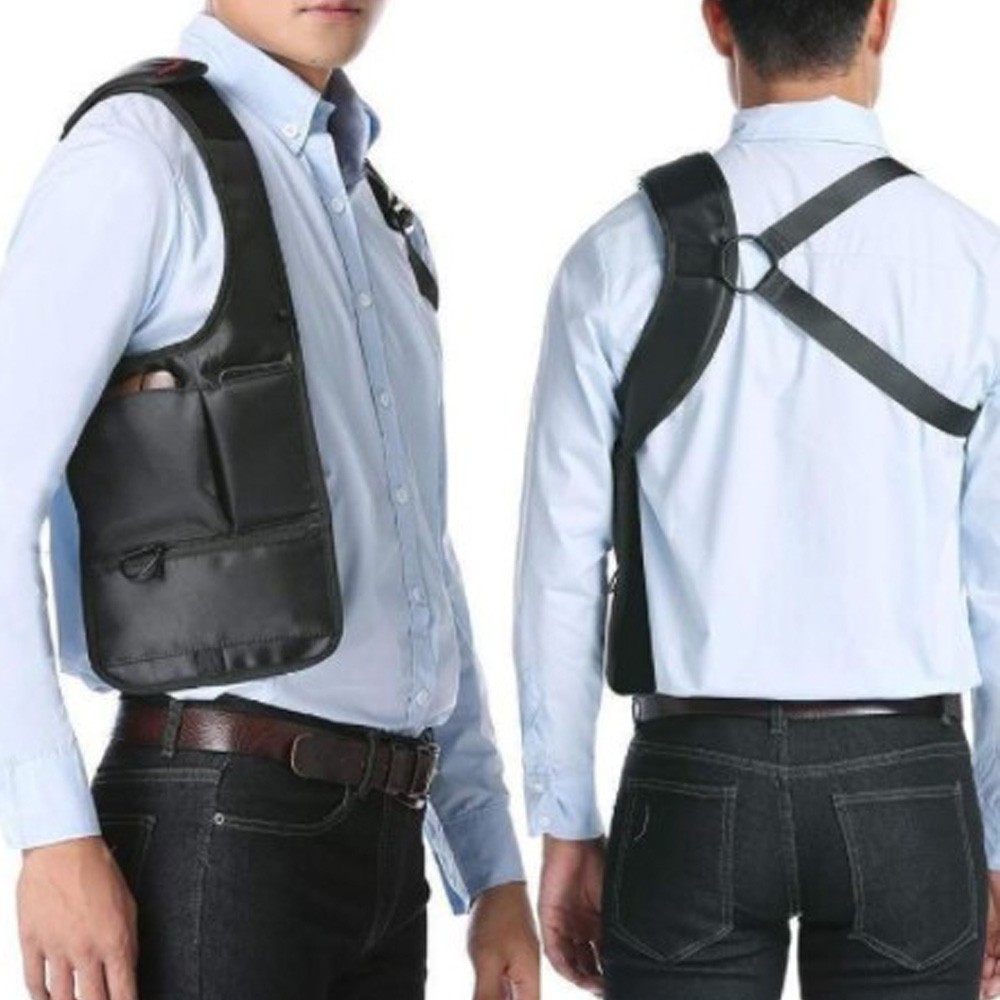 Bolsa 007 De Ombro Masculina Com Bolsos Escondida