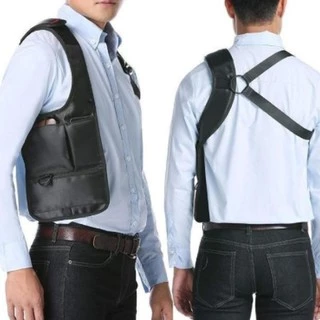 Bolsa 007 De Ombro Masculina Com Bolsos Escondida