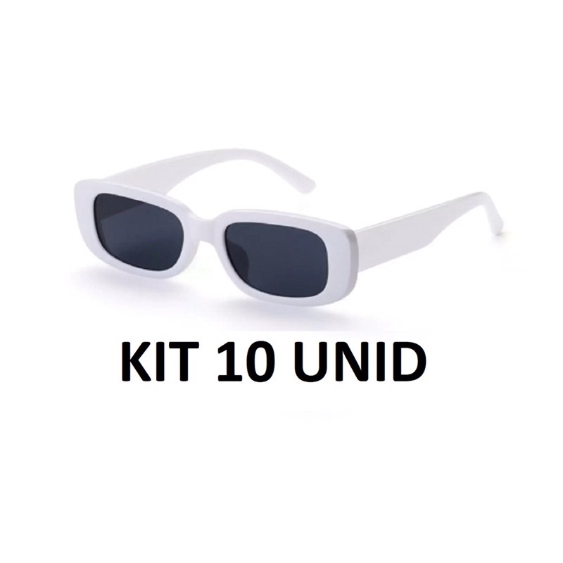 Kit 10 Óculos De Sol BRANCO Retrô Atacado Revenda FESTA FORMATURA EVENTO BALADA CASAMENTO DESPEDIDA DE SOLTEIROEnvio RÁPIDO