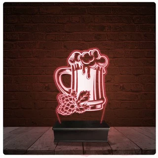 Abajur Luminária Acrílico Led - Caneco Chopp Cerveja