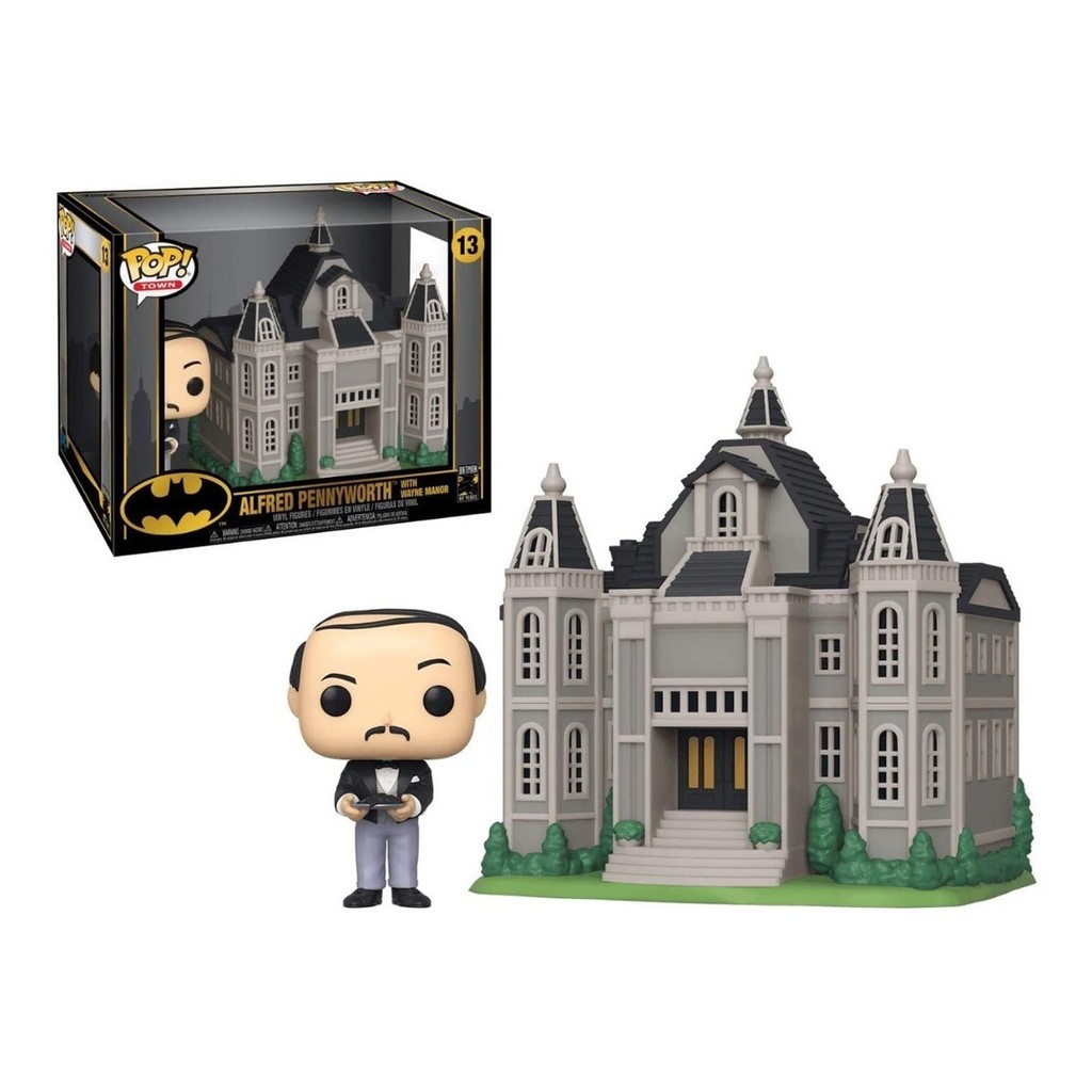 Funko Pop Town Wayne Manor W Alfred Pennyworth Batman 80th