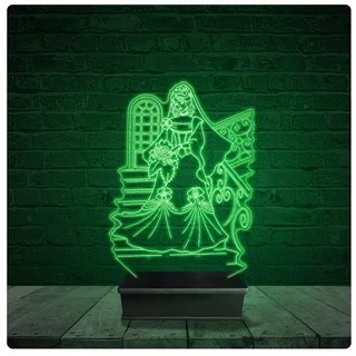 Luminária Abajur Acrílico Led - Princesa Escadas Julieta