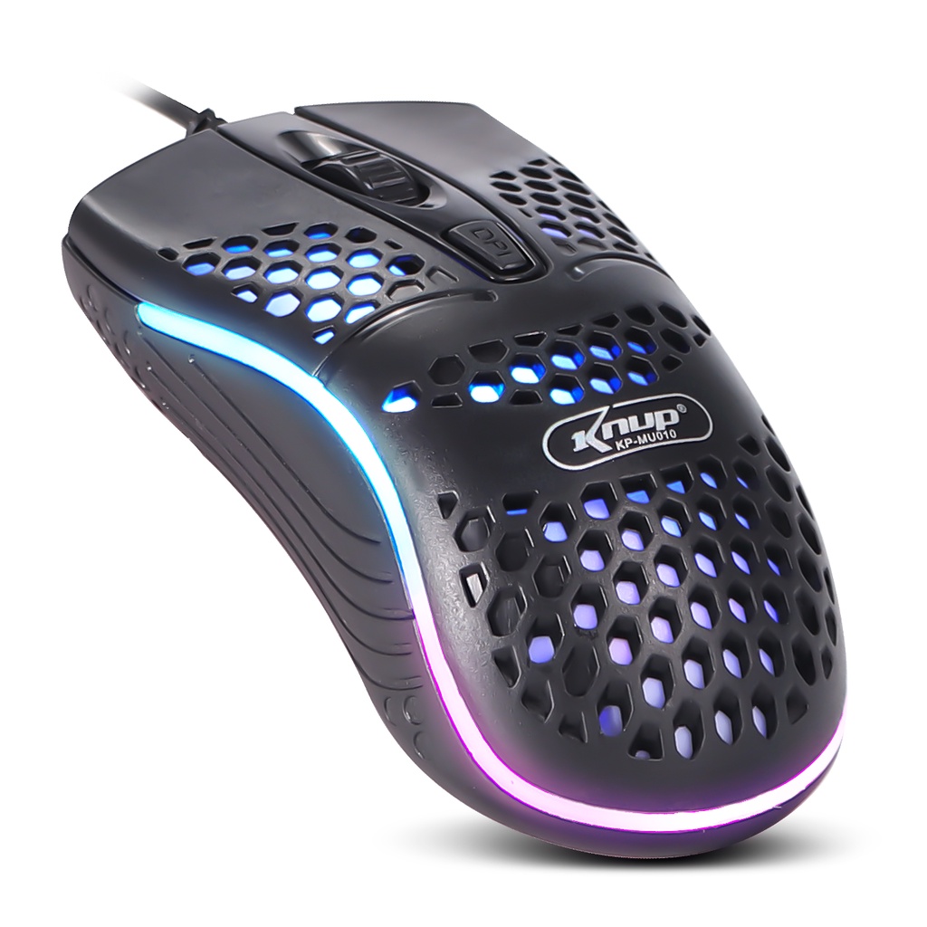 Mouse Gamer Óptico Knup KP-MU010 Ultraleve Usb Led Rgb | Shopee Brasil