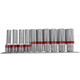 Jogo Soquetes Longos 1/2" Sextavados 10A22MM Com 10 Pecas S
