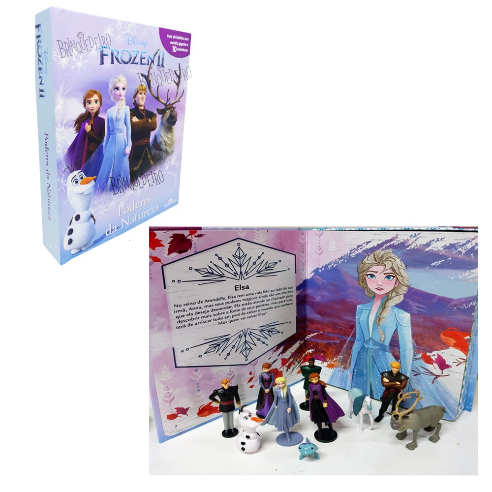 Livro com cenário e miniaturas da Frozen - Desapegos de Roupas