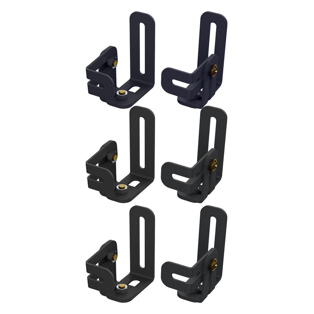 6 Suporte Ajustável Inclinável Caixa Som Home Theater Sound Bar Preto