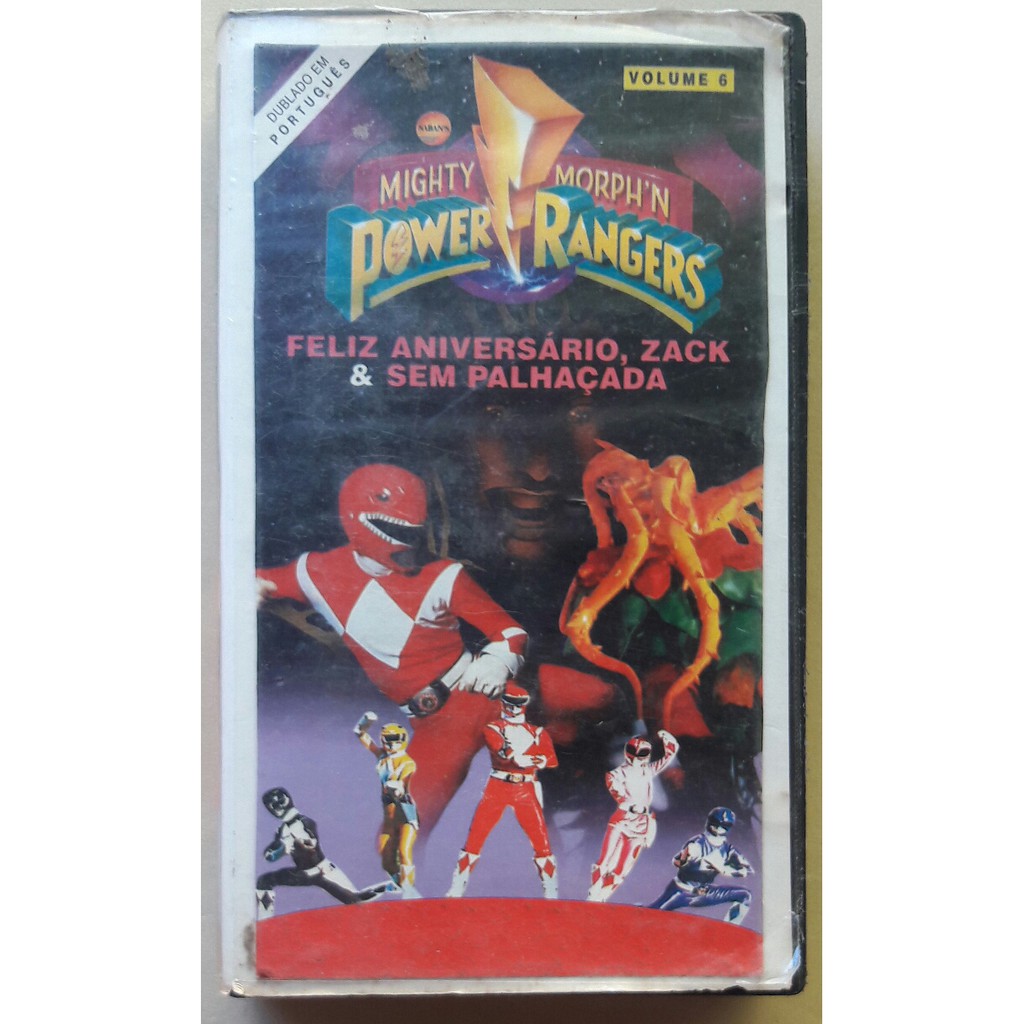 Fita Vhs Power Rangers Feliz Aniversário Zack Vol 6 Dublado | Shopee Brasil