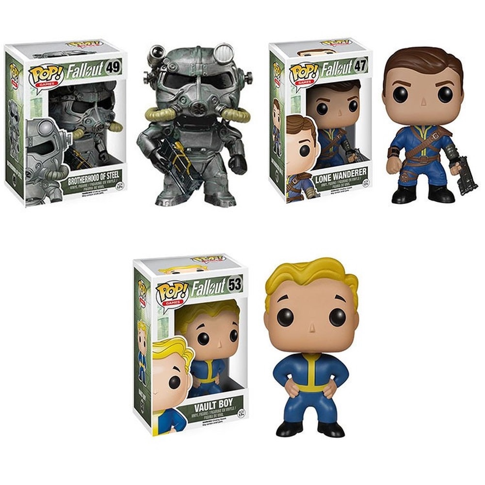 Funko POP 47 49 Jogos: Fallout - Vault Boy Lone Wanderer Action Figure Brinquedos Figura De Ação