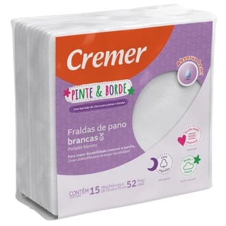 Pacote de Fralda Cremer Novidade 15 unidades Pinte Borde