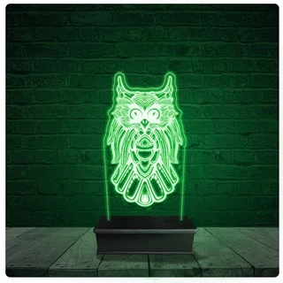 Luminária Abajur Acrílico Led - Coruja 16