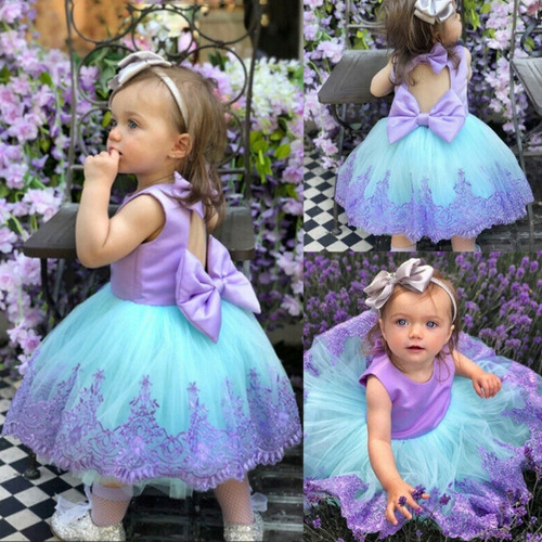 Vestido festa infantil store ariel