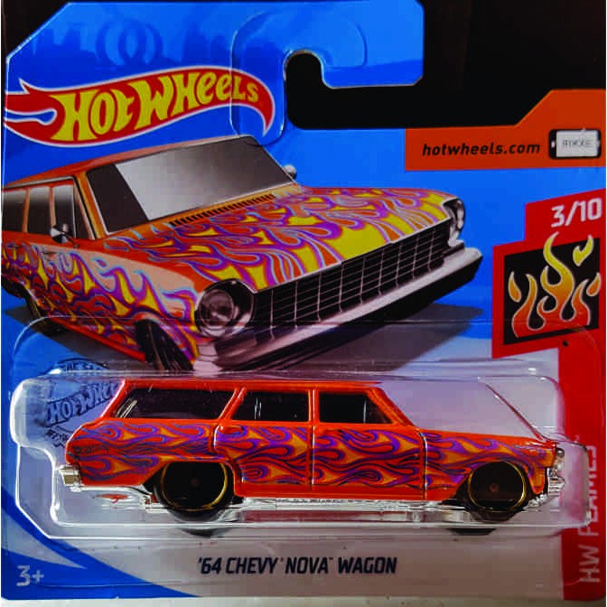 Carrinho Hot Wheels '64 Chevy Nova Wagon, Hw Flames 3/10 | Shopee