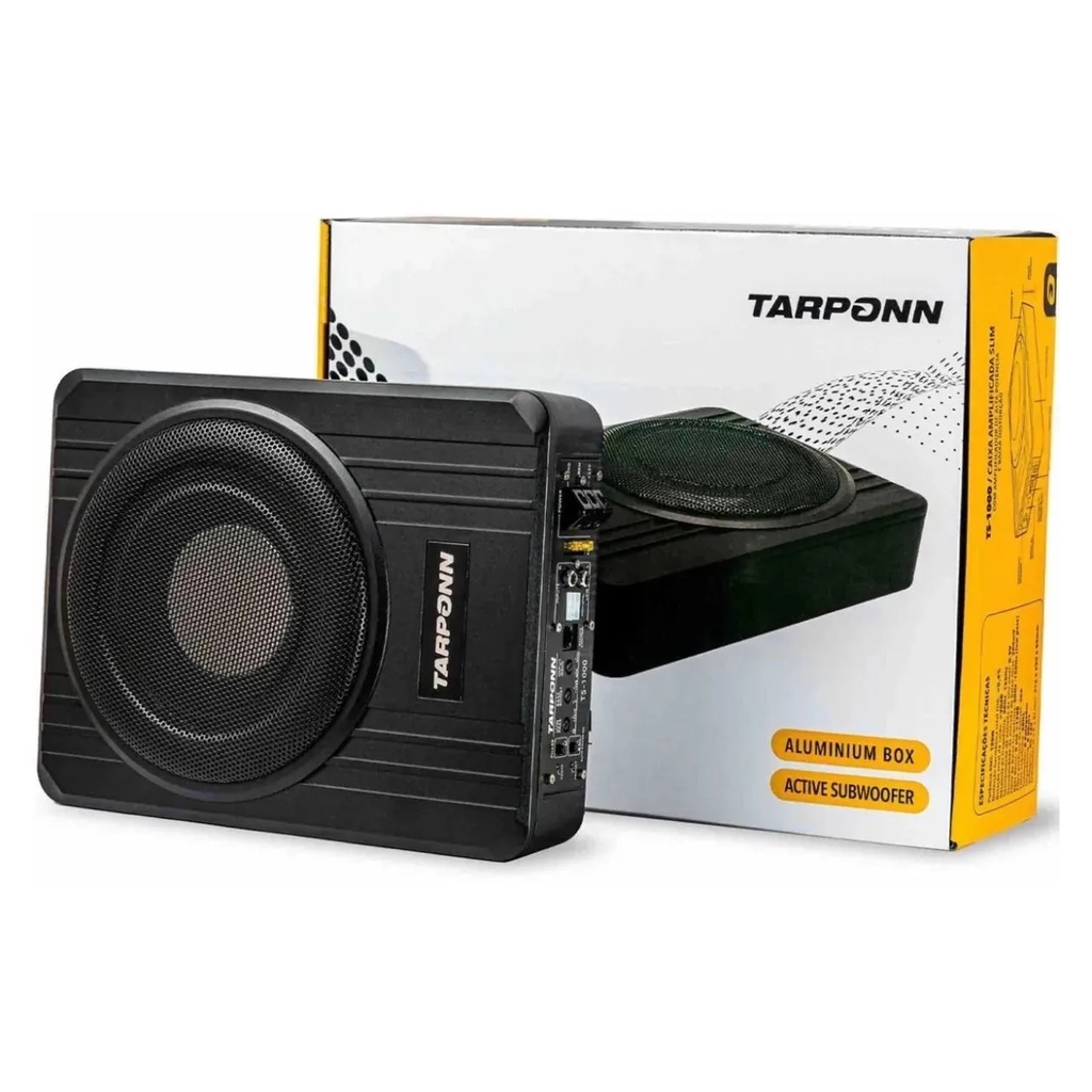 Caixa de Som Automotiva Slim Amplificada 8 Polegadas 120W RMS em ...