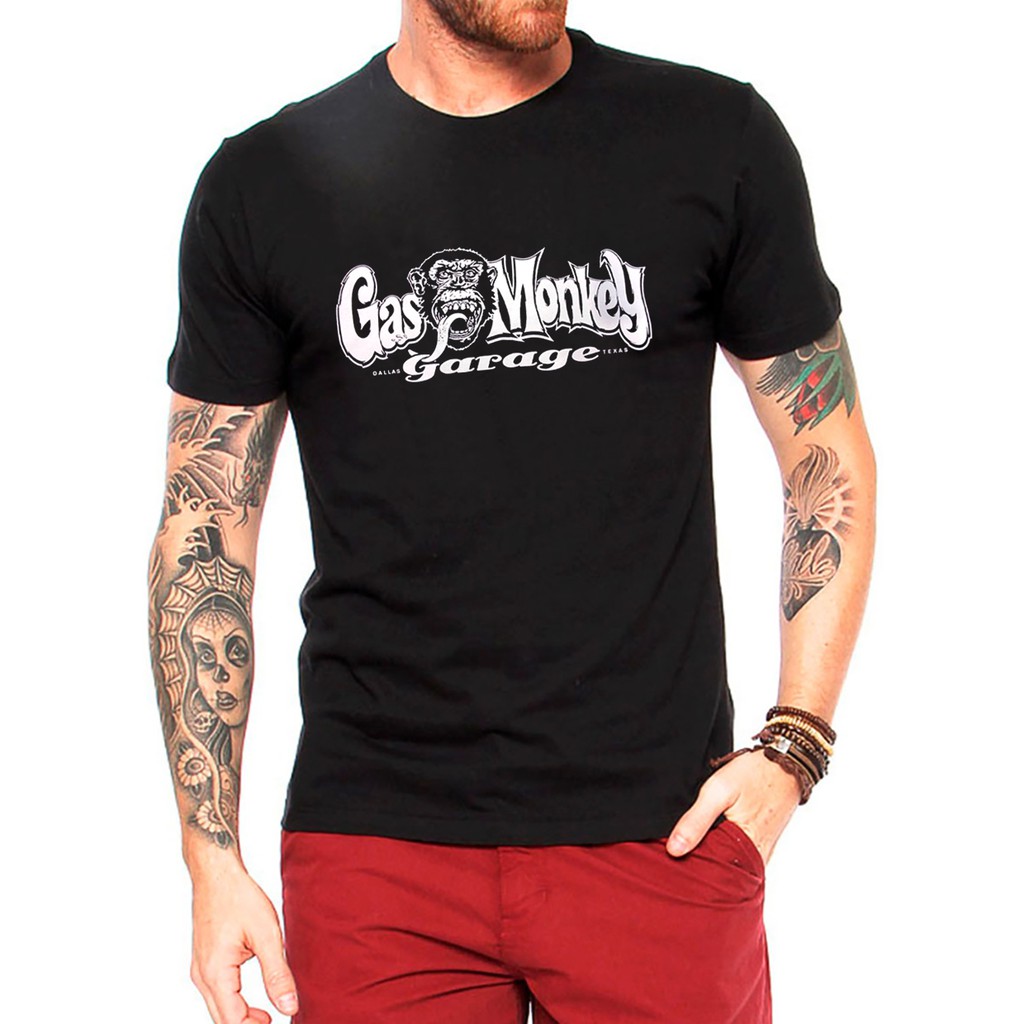 Camiseta Gas Monkey Garage Dallas Texas Restaurações Geek