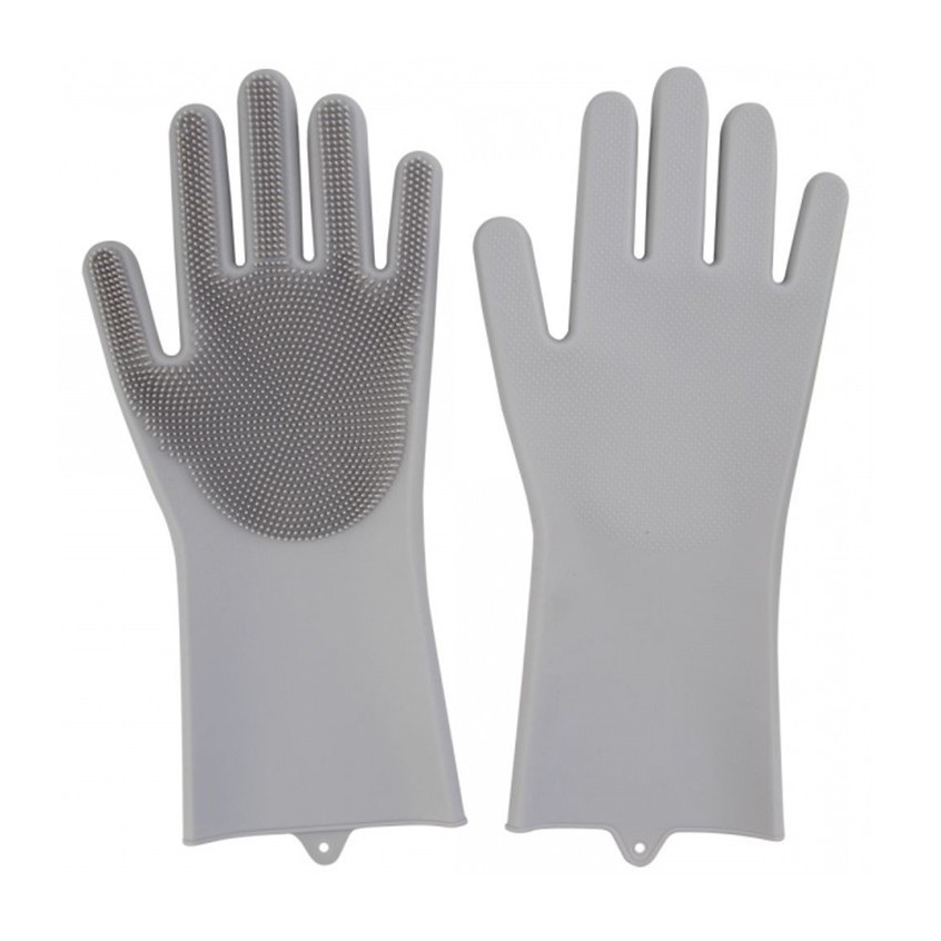 1 uni-Luvas De Silicone Para Esfregar Louças Max Clean Clink 29,5x5,5cm