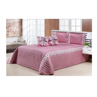 Kit Colcha Cobre Leito Marrocos King 09 pcs Matelado Floral