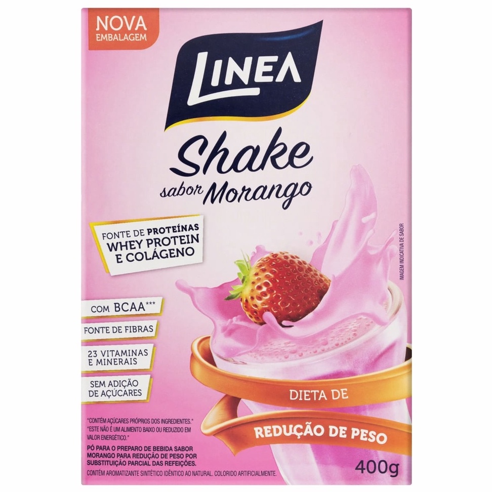 Shake De Morango C/Whey Redução de Peso Linea 400g/330g