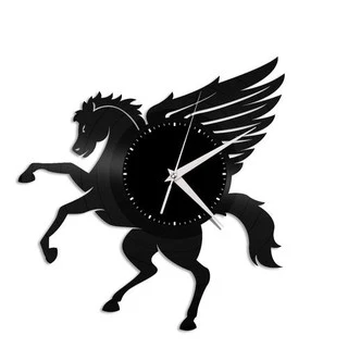 Cavalo Pegasus - Relógio Disco De Vinil Decoração