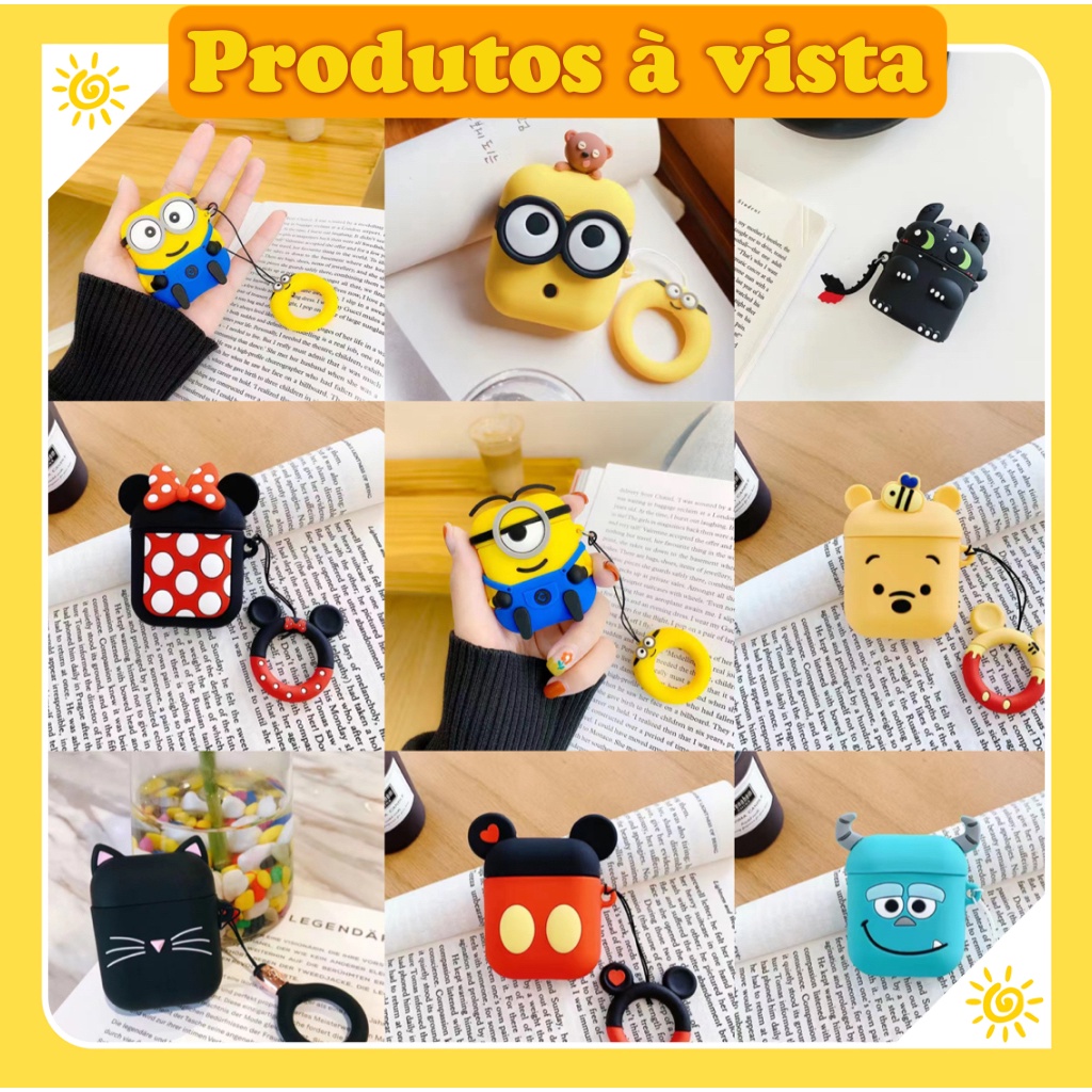 Capa Protetora De Fone De Ouvido Com Desenho Para Airpods 1/2 Pro ...