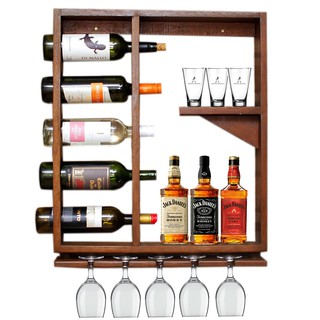Bar Parede Adega Barzinho Vinho Decoração 100% Madeira Cedro IMBUIA PRETO