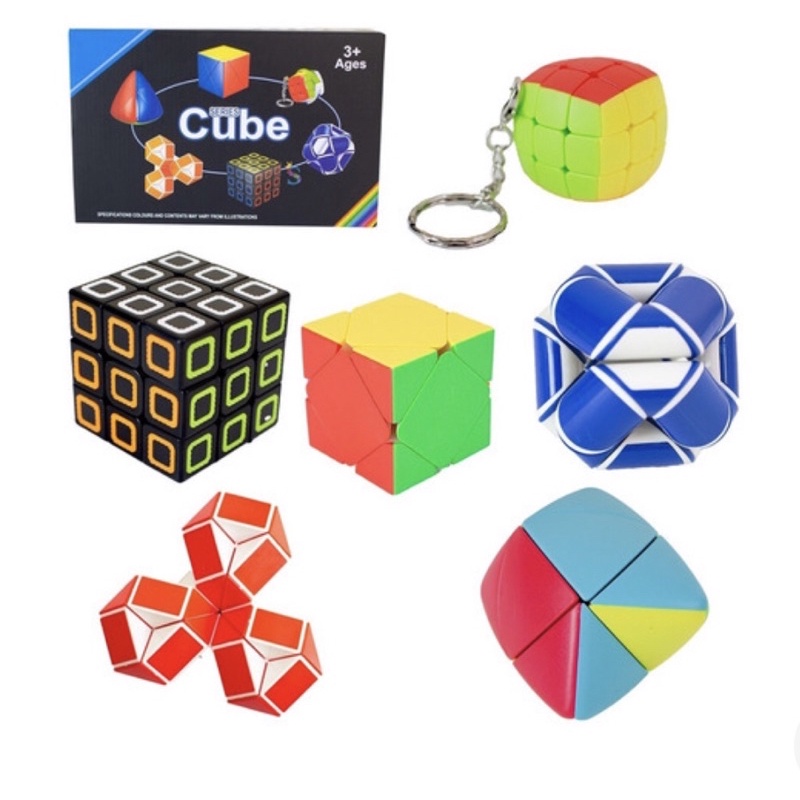 Kit Com 6 Modelos Cubo Magico Diferentes Series Cube Match Special- Cubo  Magico para Iniciante e Profissional