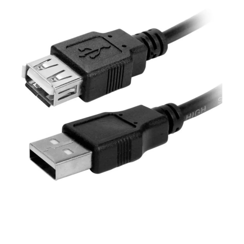Cabo Extensor USB Femea e Macho Extensão USB 2.0 1,5m Preto | Shopee Brasil