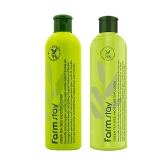 farmstay green tea seed moisture toner emulsion 300ml em Oferta na Shopee