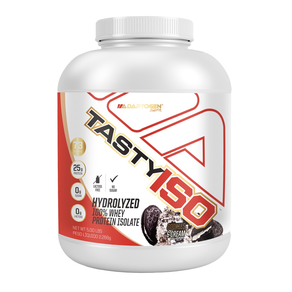 Adaptogen Tasty Iso 2,268g Whey Protein Isolado Sem Lactose