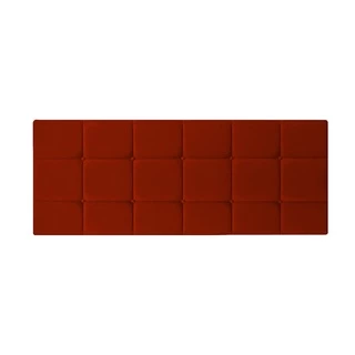 Cabeceira Painel Estofada Casal 140 cm Dobrável Cama box Padrão Calipha Vermelho Suede