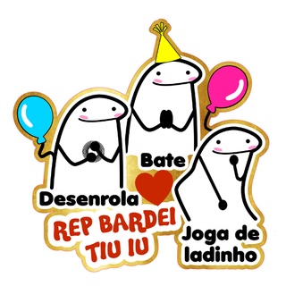 Topo de Bolo Flork Meme Bento PRONTA ENTREGA, deixe a sua festa com aquele  bolo lindo. Papelaria personalizada