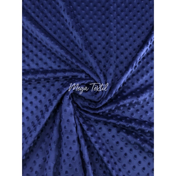 Tecido Plush Bolha Soft Pipoquinha Azul Escuro 50cm X 1,60mt