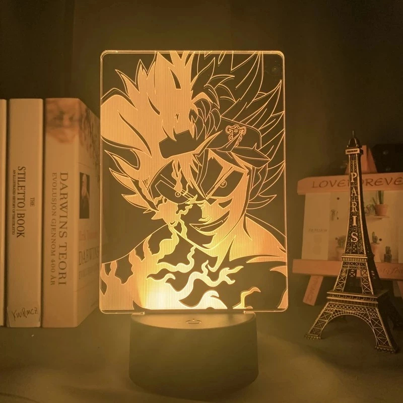 Anime Black Clover Ásta Figure Lâmpada Led Noturna Jagermeister
