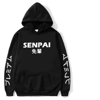 Blusa De Frio Moletom Canguru Anime Senpai Otaku Casaco