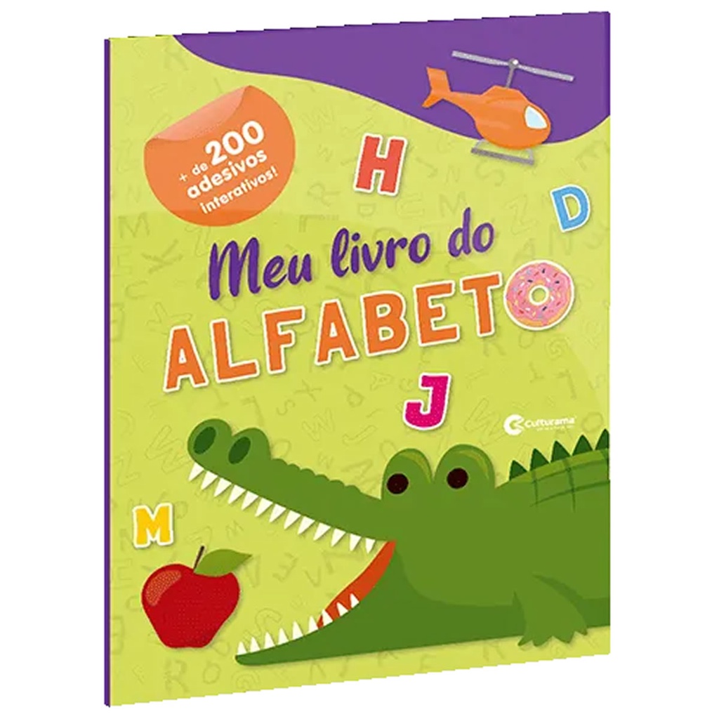 Meu Livro Do Alfabeto Com Adesivos Educativo Infantil Culturama ...