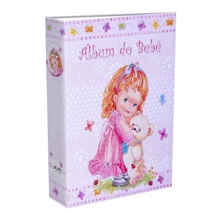Album Do Bebê Para 200 Fotos 10x15 Menina Com Urso Rosa Da Princesa Varios Modelos em Oferta na Shopee