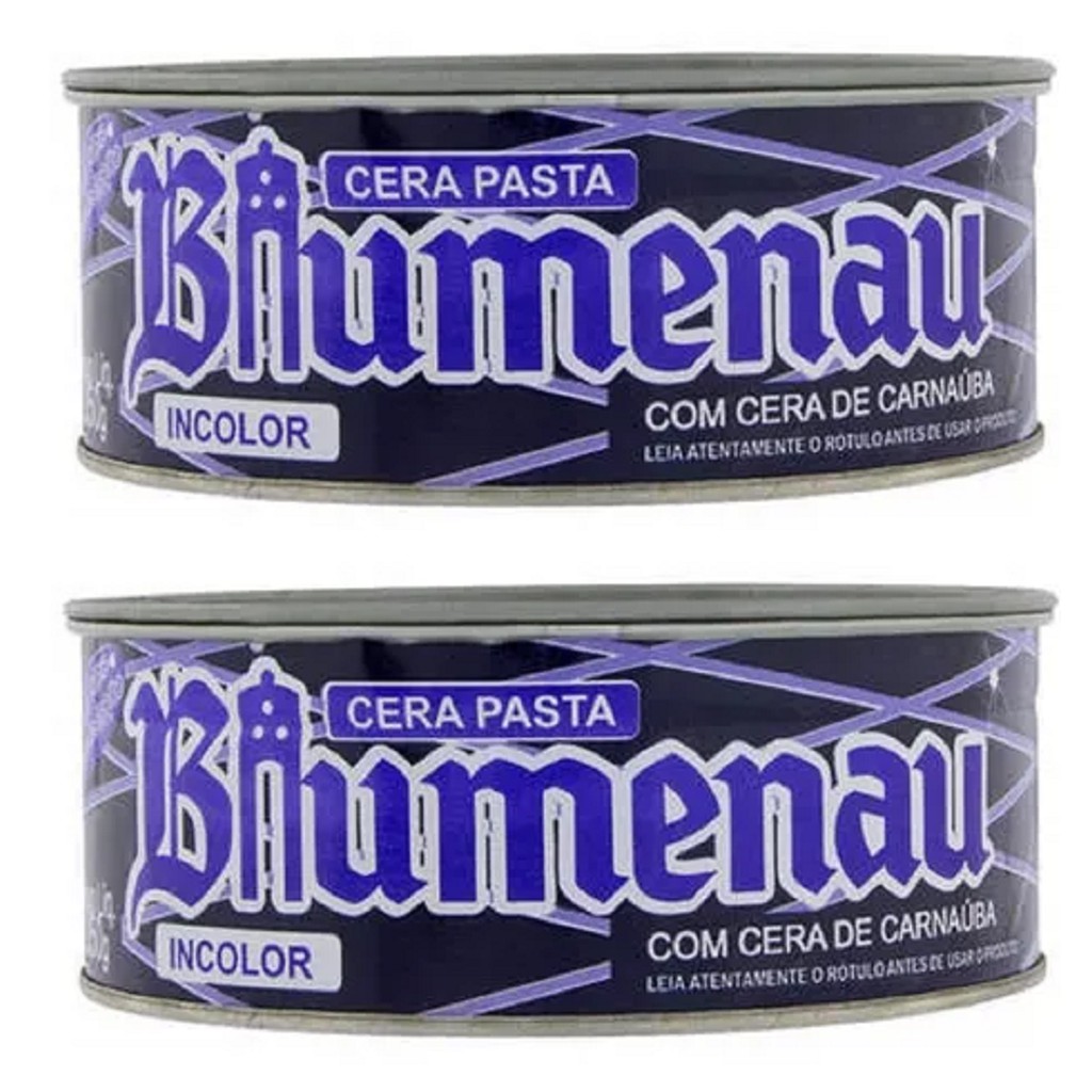 kit 2 Cera Pasta Blumenau Incolor 350g Com Carnaúba Mármores Pisos ...