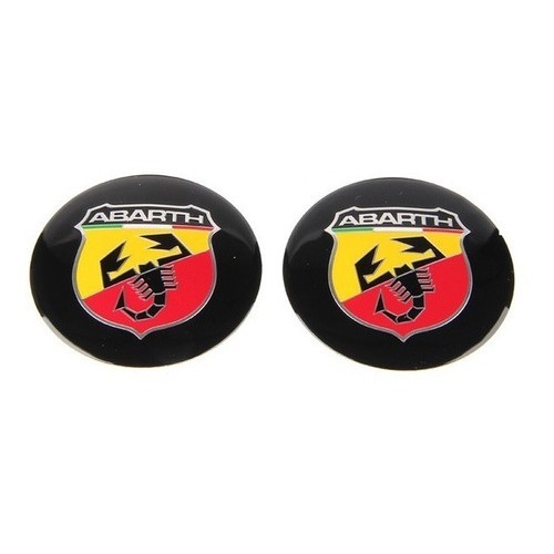 Par Emblema Abarth Resinado Adesivo Da Chave Canivete 13mm
