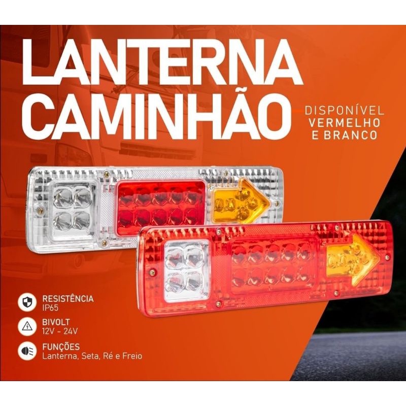 Kit Lanterna Bojuda Foguinho Para Caminhão Carreta Carroceria Jogo Com 3  Peças