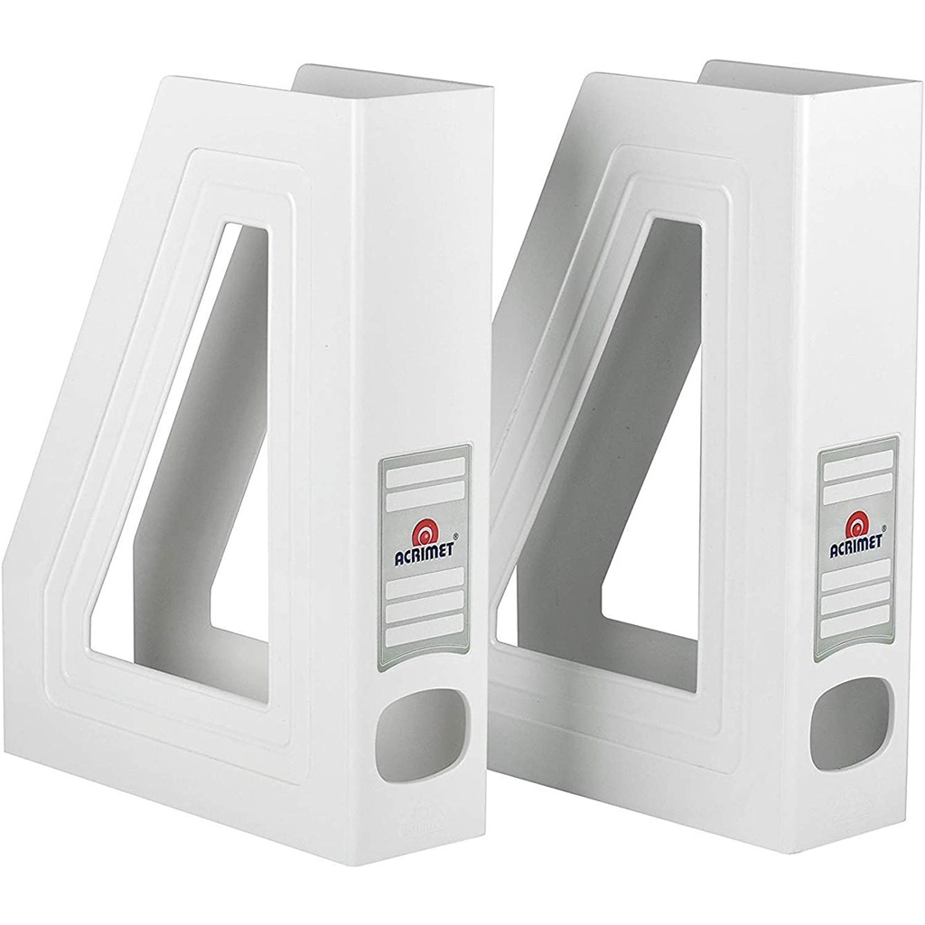 Porta Revista Classic Line 2 Peças Acrimet Branco