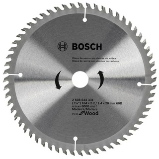 Disco de Serra 184mm p/ Madeira Bosch 60 Dentes de Widea Eco for Wood - 7.1/4"