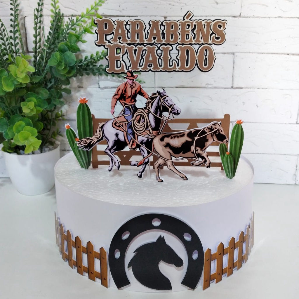 Carrossel Horse Cake Topper, Primeiro aniversário bolo Topper, Um