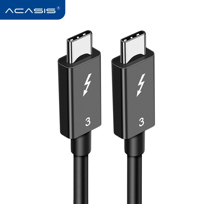 Câble Thunderbolt 3 BolAAzuL – 0,7 M, 40 Gbps, Charge 100W, Compatible écrans 5K/4K Et Stations D'accueil