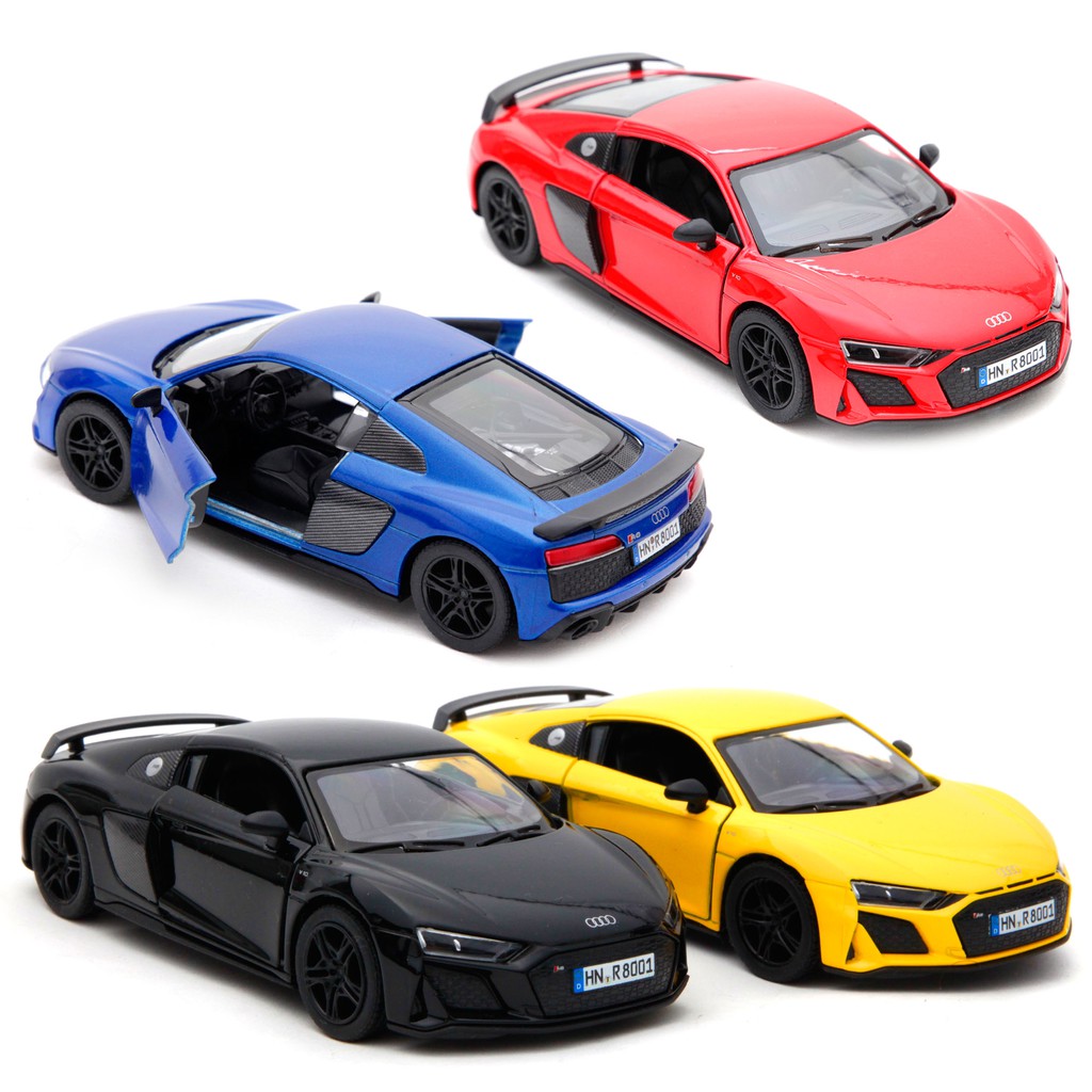 Modèle Réduit Kinsmart Audi R8 Coupé 2020 Bleu - Échelle 1:36 - Métal Diecast - Neuf
