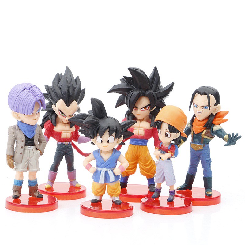 Bonecos Mini Figure Action Figura de ação Dragon Ball Z Dragon ball super  GT Goku Vegeta Majiboo Anime Personagens Animação Desenho