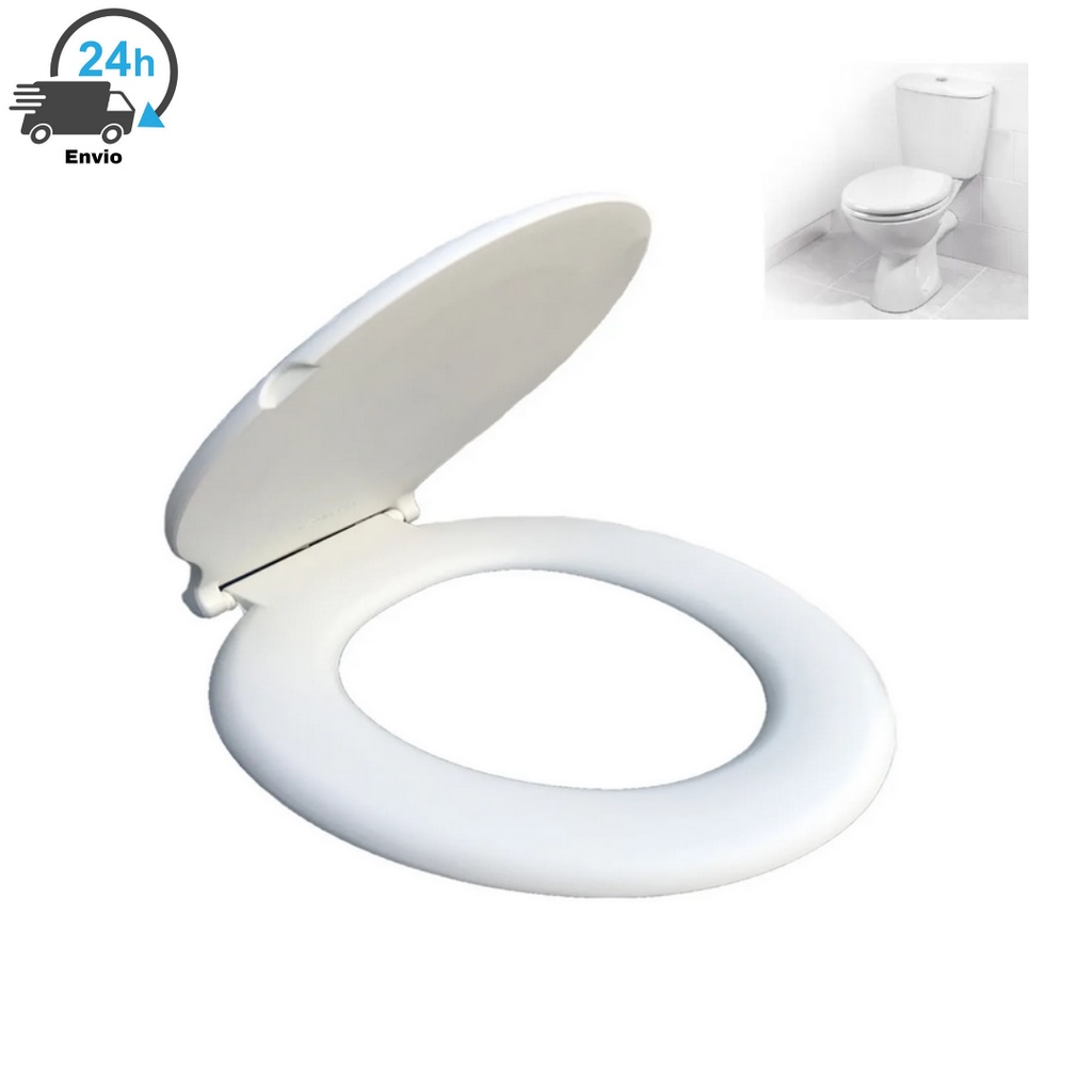 Tampa De Vaso Assento Sanitário Oval Universal Barata Resistente Branco